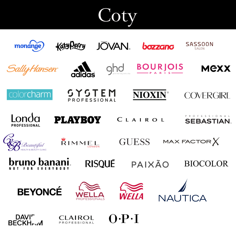 Các nhãn hàng của Coty