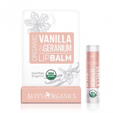 Son dưỡng môi hữu cơ Alteya Organics Vanilla Geranium