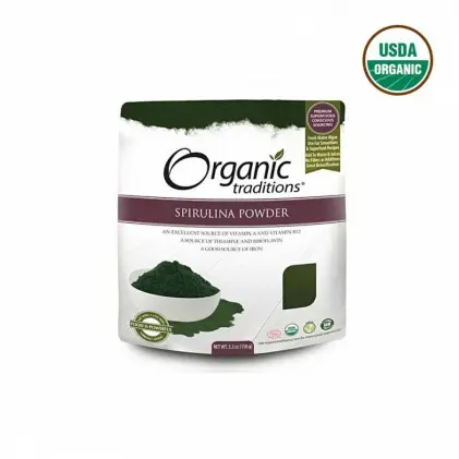 Bột tảo hữu cơ Spirulina Organic Traditions 150g 1