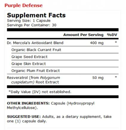 Bổ sung chất chống oxy hóa Resveratrol từ hạt nho Purple Defense Dr Mercola 1