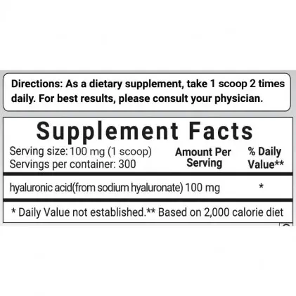 Bột Hyaluronic Acid tinh khiết Micro Ingredients cho sức khỏe của da & khớp & mắt 3