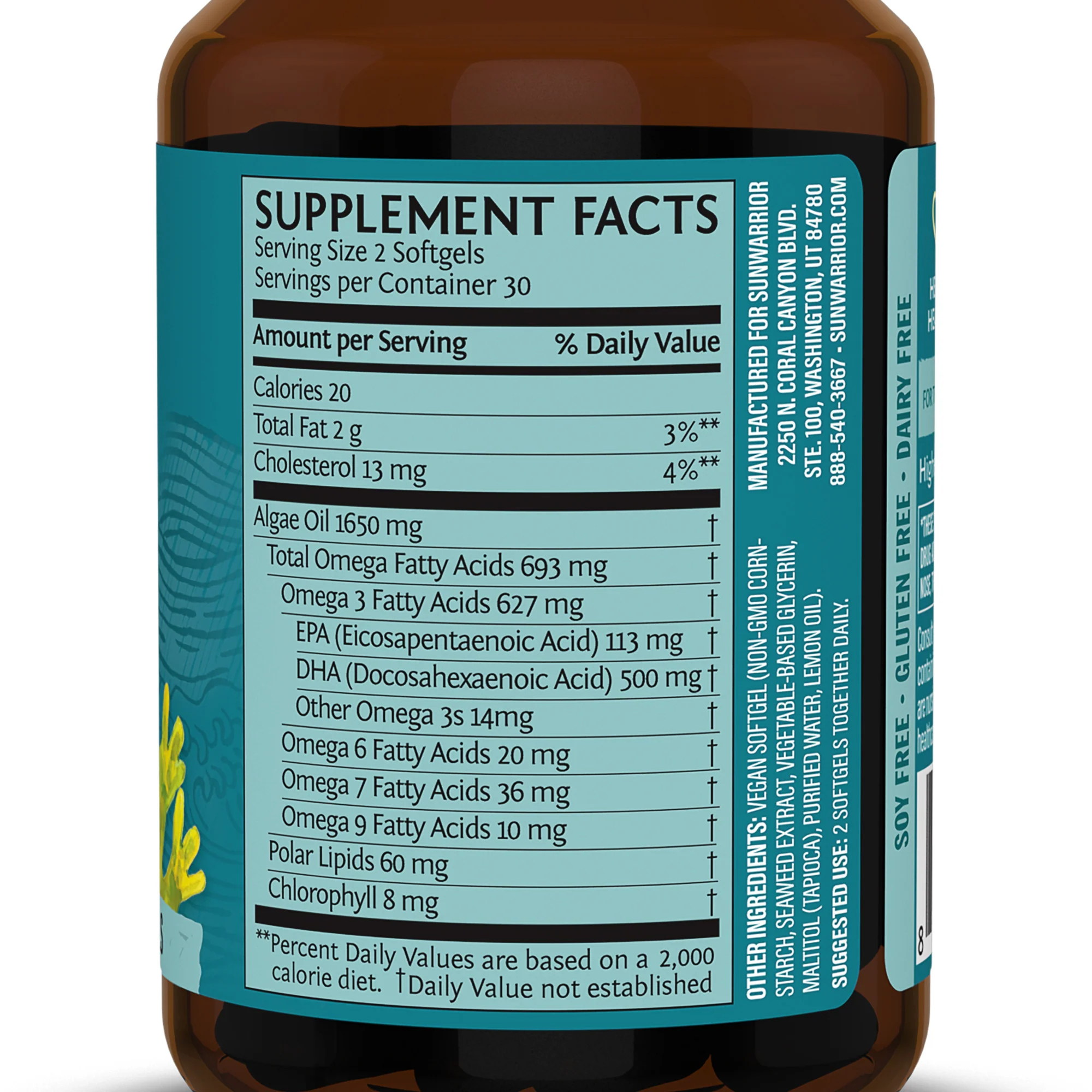 Omega 3 từ tảo Sunwarrior Vegan DHA & EPA 2
