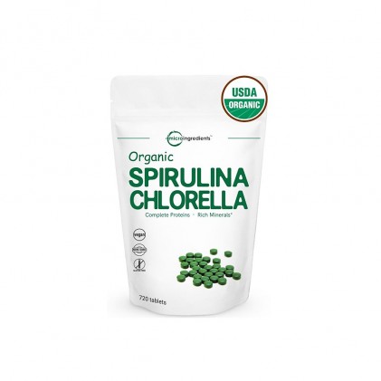 Viên tảo spirulina và chlorella hữu cơ Micro Ingredients 1