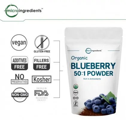 Bột việt quất hữu cơ Micro Ingredients Organic Blueberry 50:1 Concentrate Powder 3