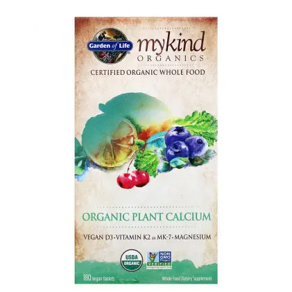 Viên uống bổ sung canxi hữu cơ từ thực vật Mykind Organics Plant Calcium 3
