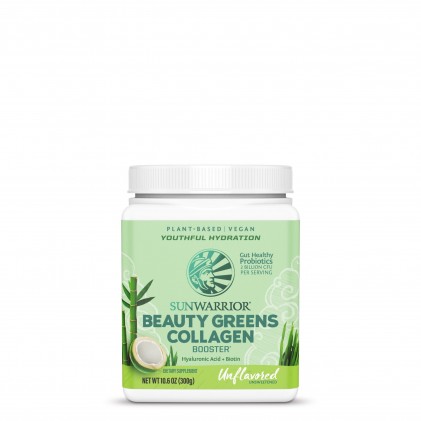 Bột tăng cường collagen với nhiều rau xanh & lợi khuẩn Sunwarrior Beauty Greens Collagen Booster 2
