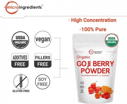 Bột kỳ tử hữu cơ Micro Ingredients Goji Berry Powder 454g 4