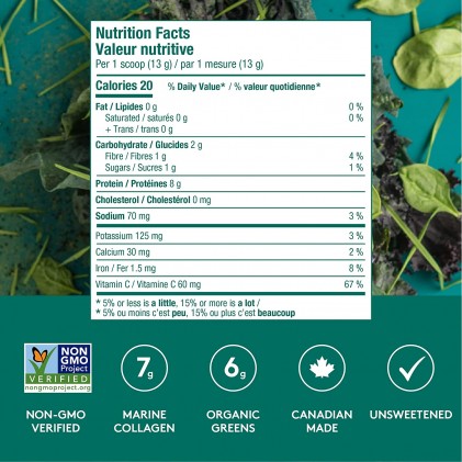 Collagen thủy phân từ cá chứa thêm rau xanh Sproos Collagen Greens 2
