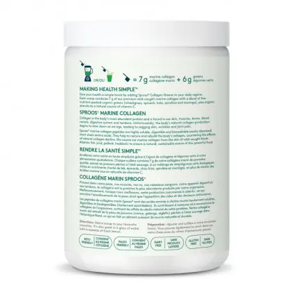 Collagen thủy phân từ cá chứa thêm rau xanh Sproos Collagen Greens 3