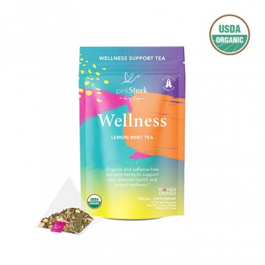 Trà tăng cường miễn dịch & sức khỏe tổng quan hữu cơ Pink Stork Wellness Tea (30 cốc)