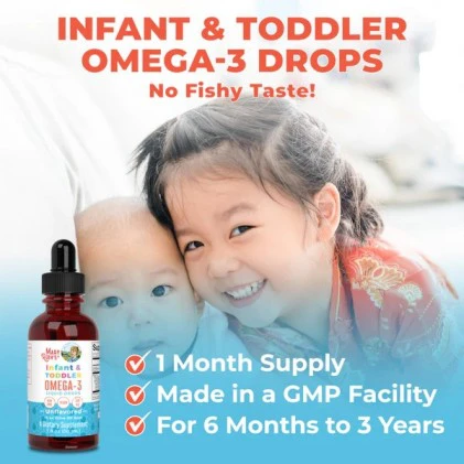 Omega 3 thuần chay từ tảo cho bé sơ sinh & trẻ em Mary Ruth's Infant & Toddler Omega-3 Liquid Drops 4