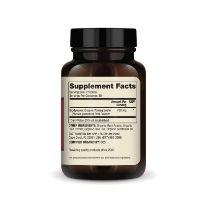 Viên uống vỏ quả lựu hữu cơ Dr Mercola Biodynamic® Organic Pomegranate Peel - Hình ảnh 2