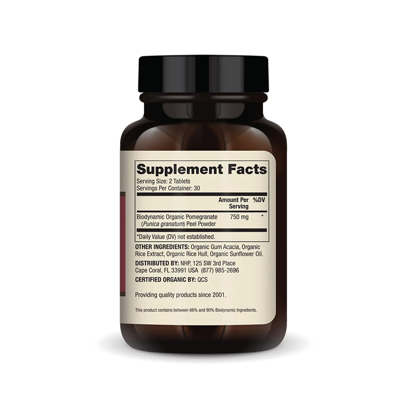 Viên uống vỏ quả lựu hữu cơ Dr Mercola Biodynamic® Organic Pomegranate Peel 3