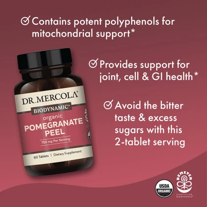 Viên uống vỏ quả lựu hữu cơ Dr Mercola Biodynamic® Organic Pomegranate Peel - Hình ảnh 4