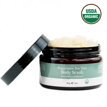 Tẩy da chết cơ thể bạc hà trà xanh hữu cơ Beauty By Earth Pepper Tea Tree Body Scrub 1