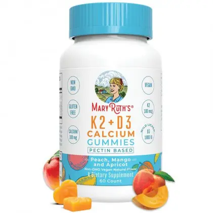 Viên kẹo nhai bổ sung vitamin D3, K2 và canxi Mary Ruth's 1
