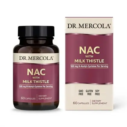 Viên uống bổ sung NAC & kế sữa & mầm bông cải xanh Dr Mercola NAC with Milk Thistle 1