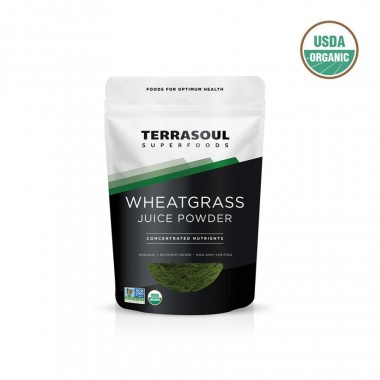 Bột nước ép cỏ lúa mì hữu cơ Terrasoul WHEATGRASS JUICE POWDER
