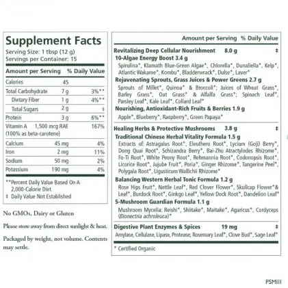 Hỗn hợp bột 60+ loại siêu thực phẩm PURE SYNERGY® SUPERFOOD Powder 180g 4
