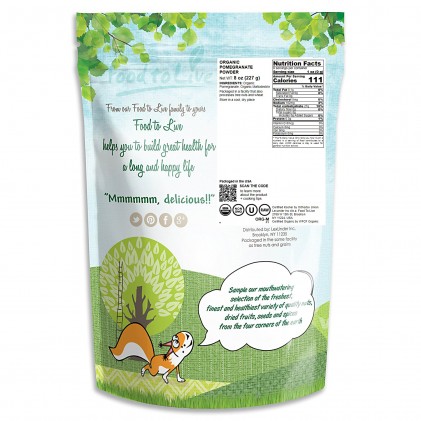 Bột lựu hữu cơ Food to Live Organic Pomegranate Powder 1lb (454g) 2