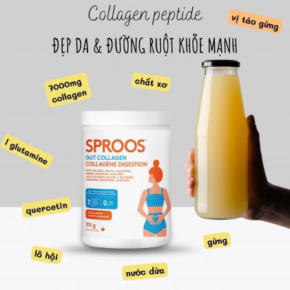 Collagen thủy phân tốt cho da & đường ruột Sproos Gut Collagen 2