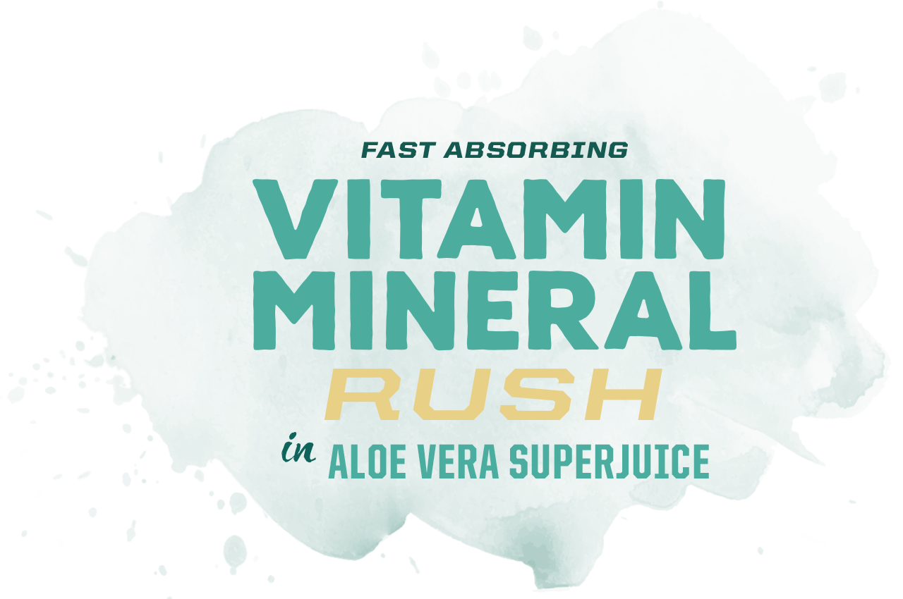Dung dịch bổ sung vitamin & khoáng chất & nước ép trái cây Sunwarrior Vitamin Mineral Rush in Aloe Vera Superjuice 7