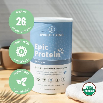 Protein không vị Sprout Living Organic Plant Protein 10