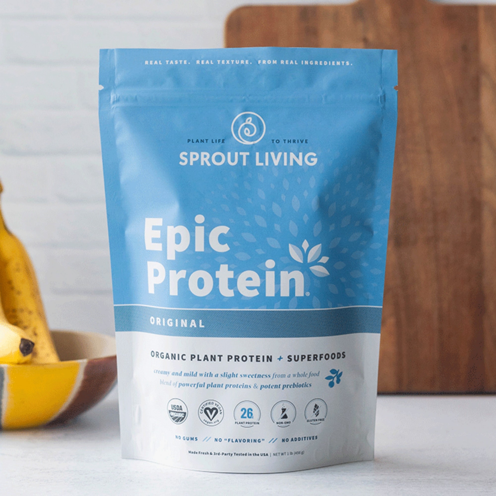 Protein không vị Sprout Living Organic Plant Protein 8