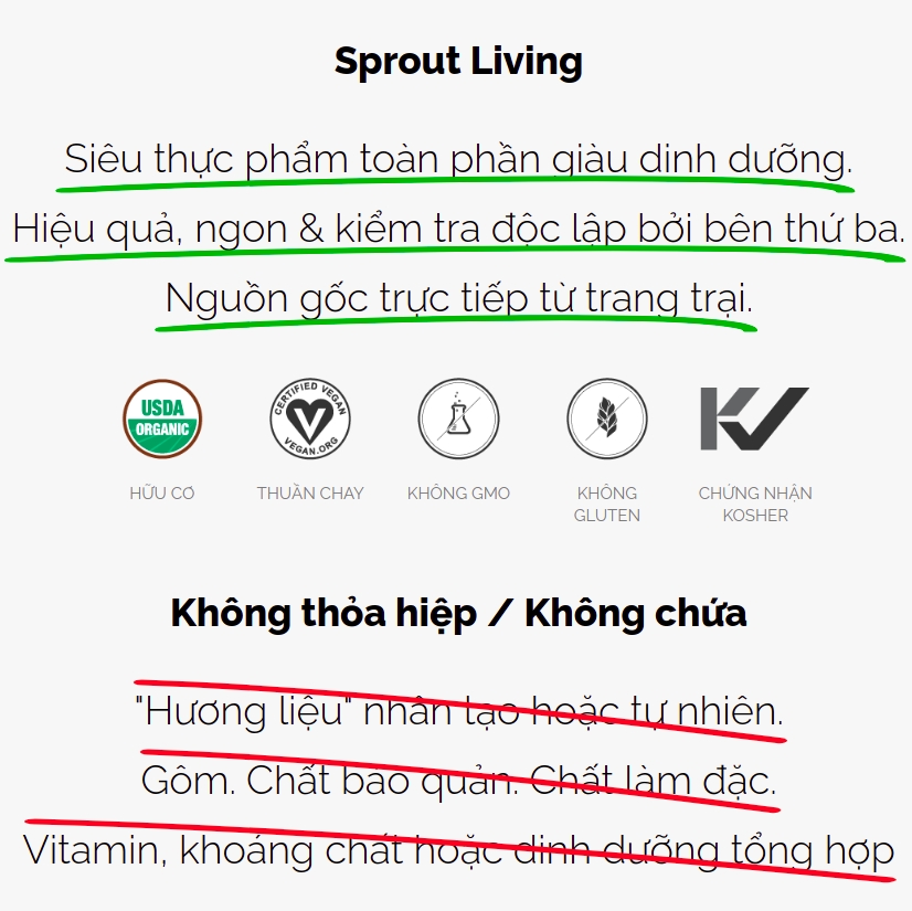 Protein thực vật hữu cơ Sprout Living Epic Protein Mindful Matcha 64