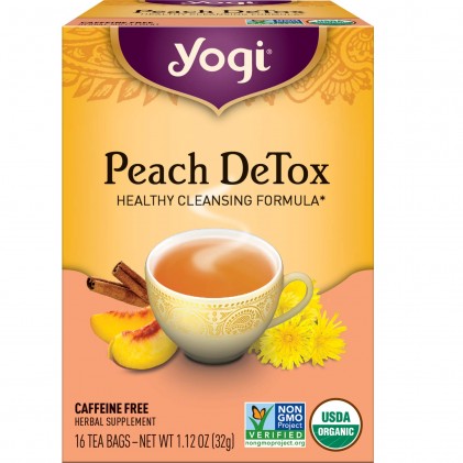 Trà thải độc Yogi Peach DeTox Tea 1