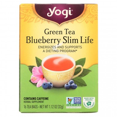 Yogi Green Slim Life Herbal Tea Blueberry