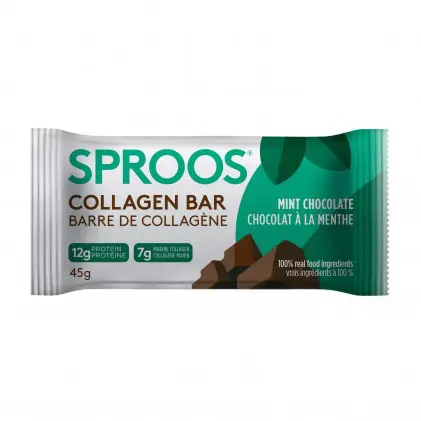 Thanh collagen peptide thủy phân từ cá vị chocolate bạc hà Sproos Mint Chocolate Collagen Bar 3