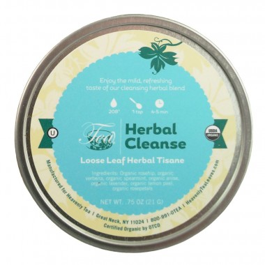 Heavenly Tea Organic Herbal Cleanse Loose Leaf Herbal Tea Tin
