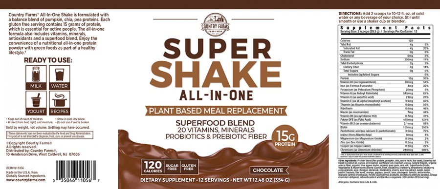 Bột thay thế bữa ăn Country Farms All-In-One Super Shake 7