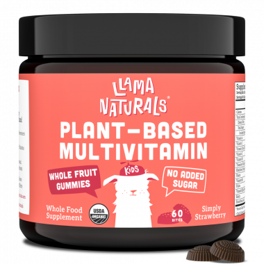 Viên nhai vitamin hữu cơ cho bé Llama Naturals Plant-Based Multivitamin Whole Fruit Gummies 30