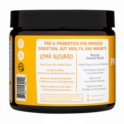 Viên nhai hữu cơ bổ sung lợi khuẩn & prebiotic cho bé Llama Naturals Prebiotic & Probiotic Whole Fruit Gummies 3