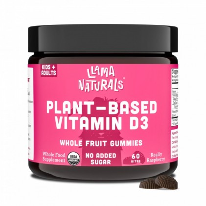 Viên nhai vitamin D3 hữu cơ Llama Naturals Plant-Based Vitamin D3 Whole Fruit Gummies 1