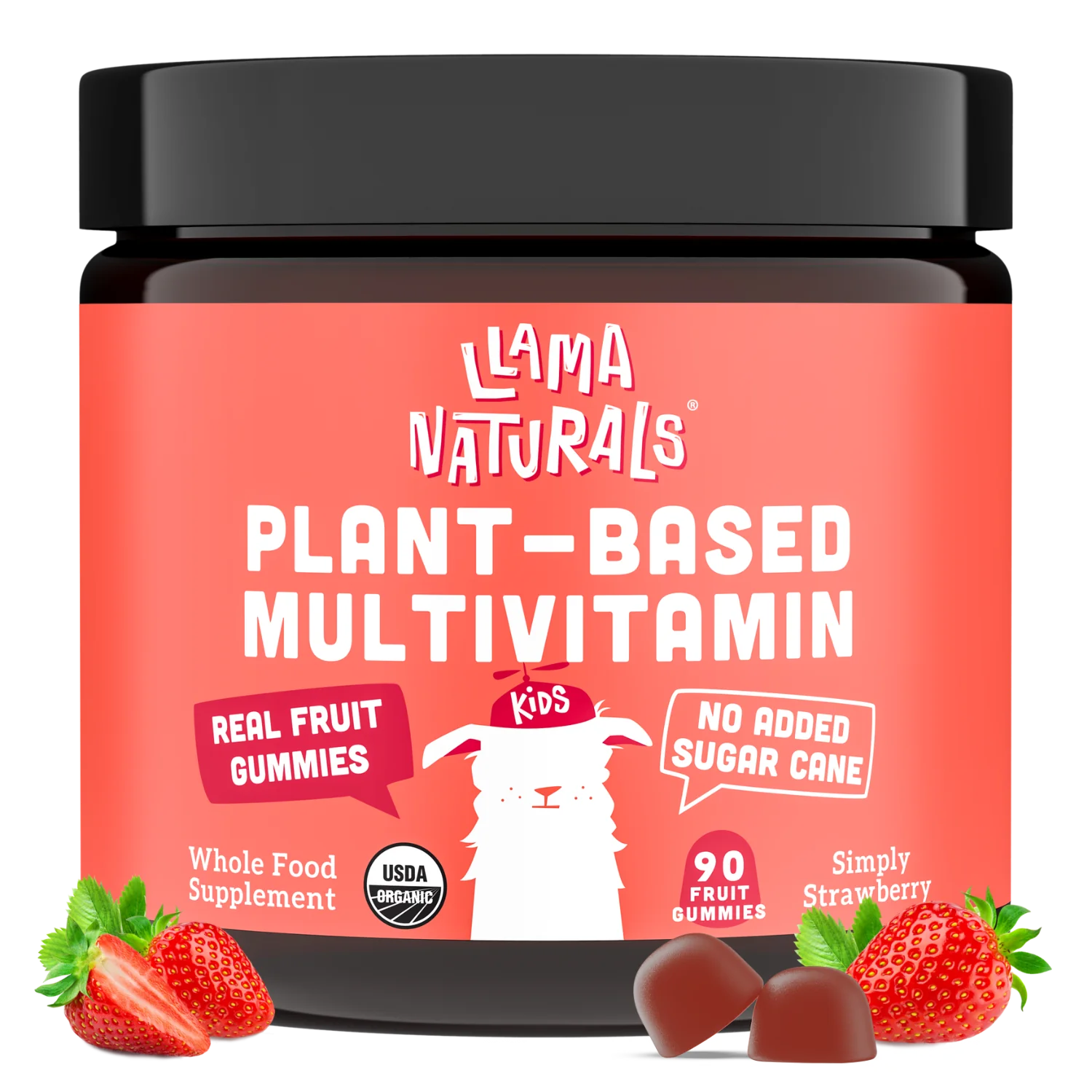Viên nhai vitamin hữu cơ cho bé Llama Naturals Plant-Based Multivitamin Whole Fruit Gummies 2
