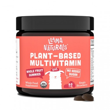 Viên nhai vitamin hữu cơ cho bé Llama Naturals Plant-Based Multivitamin Whole Fruit Gummies