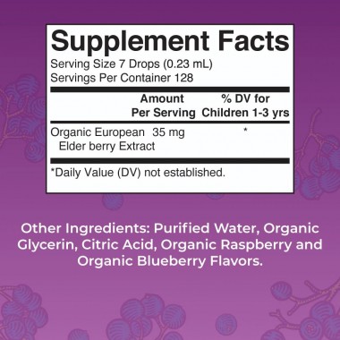 Dung dịch cây cơm cháy cho bé Mary Ruth's Organic Toddler Elderberry Liquid Drops 22