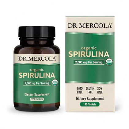 Viên uống tảo Spirulina hữu cơ Dr. Mercola 1