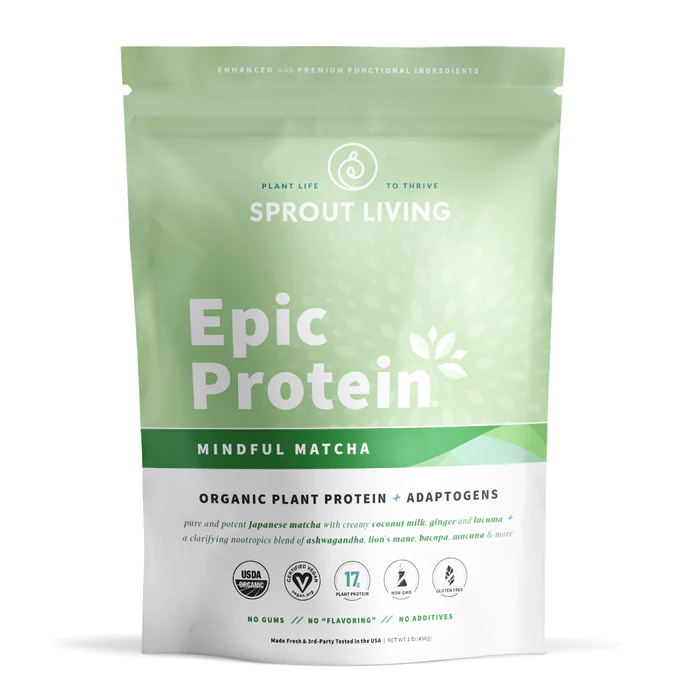 Protein thực vật hữu cơ Sprout Living Epic Protein Mindful Matcha 6