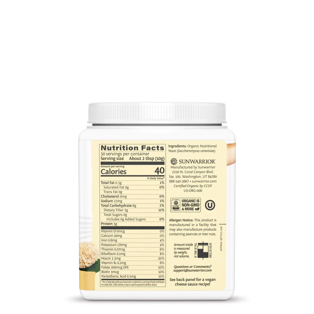 Men dinh dưỡng hữu cơ Sunwarrior Organic Nutritional Yeast Flakes 8