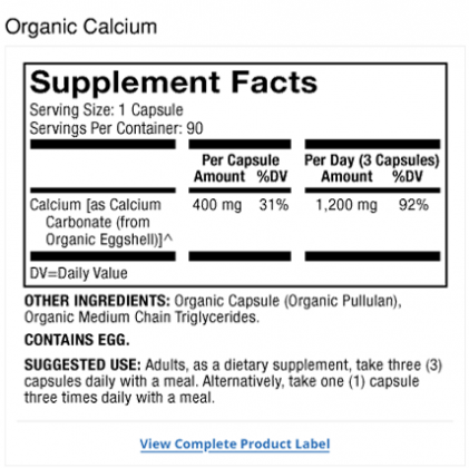 Canxi hữu cơ Dr Mercola Organic Calcium 4