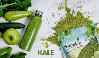 Bột cải xoăn kale hữu cơ Food To Live Organic Kale Powder 5