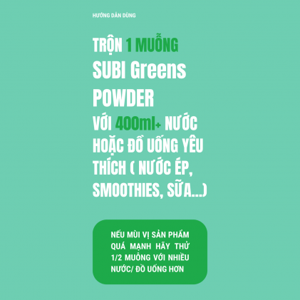 Bột hỗn hợp thực phẩm xanh Subi Greens Superfood Powder 3