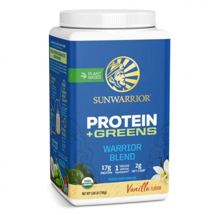 Bột protein thực vật hữu cơ thêm rau xanh Sunwarrior Warrior Blend Plus Greens 6