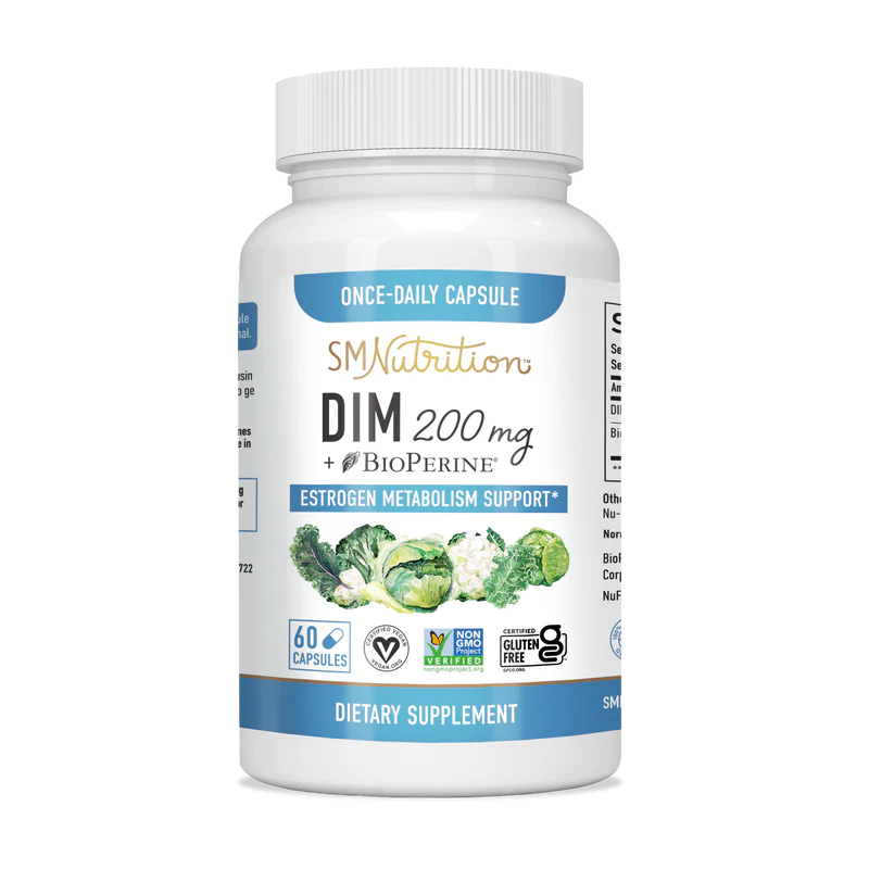 SMNutrition DIM 200mg with BioPerine, cân bằng hormone nam & nữ, chống oxy hóa, hỗ trợ mụn nội tiết 1