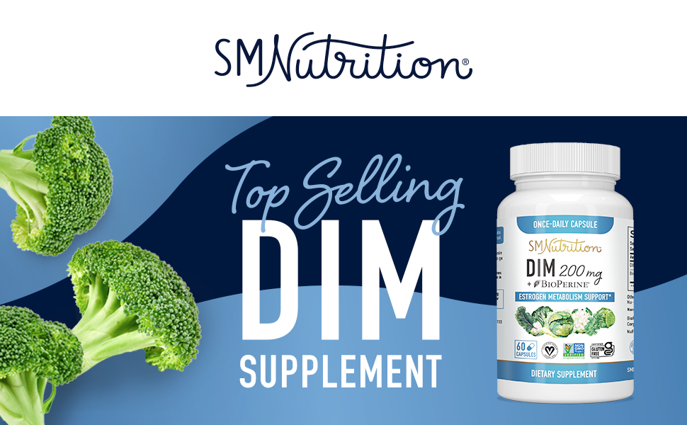 SMNutrition DIM 200mg with BioPerine, cân bằng hormone nam & nữ, chống oxy hóa, hỗ trợ mụn nội tiết 11