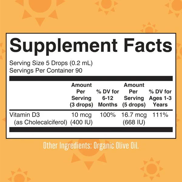 Vitamin D3 cho bé Mary Ruth's Infant & Toddler Vitamin D3 Organic Liquid Drops 13